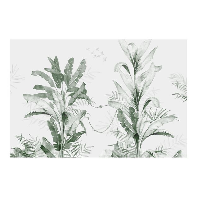Papel pintado Tropical Palm Trees And Leaves