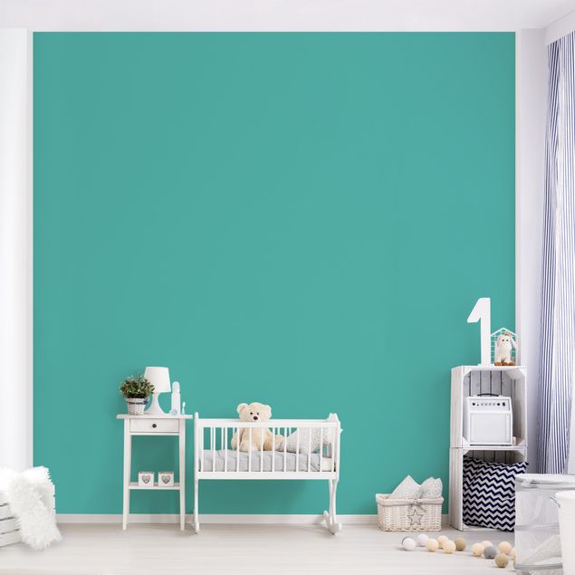 Papel pared liso Turquoise