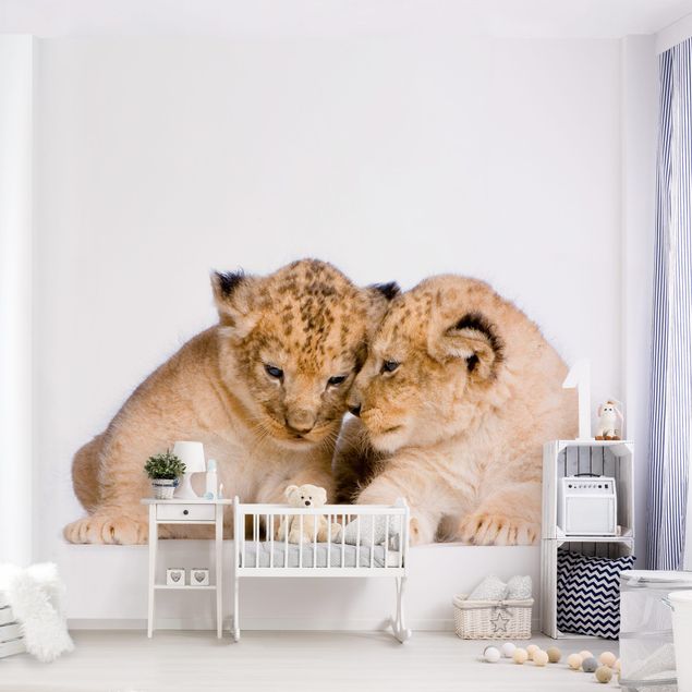 Papel pintado moderno Two Lion Babys