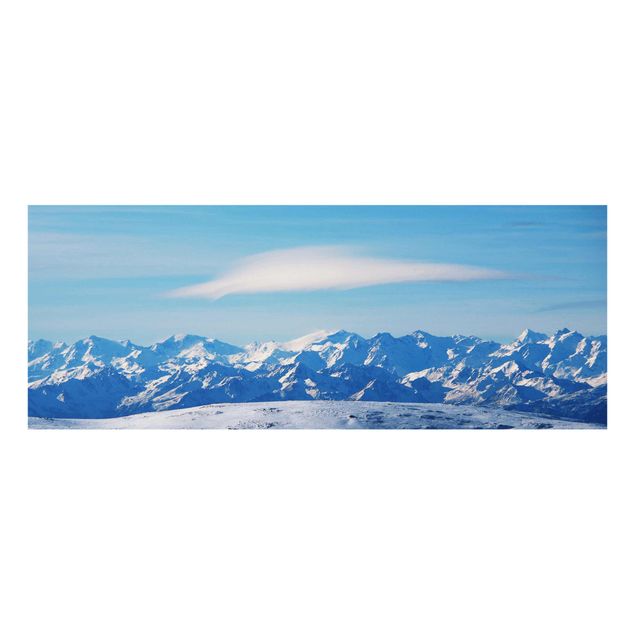 Cuadros de cristal paisajes Snowy Mountain Landscape