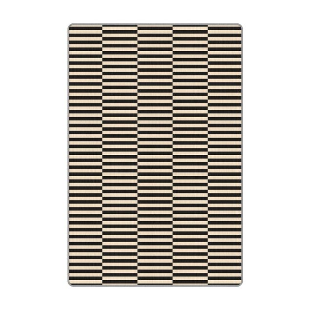Moqueta - Staggered Stripes Black Beige