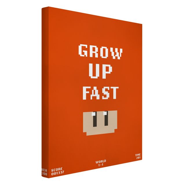 Cuadro rojo Video Game Grow Up Fast In Red