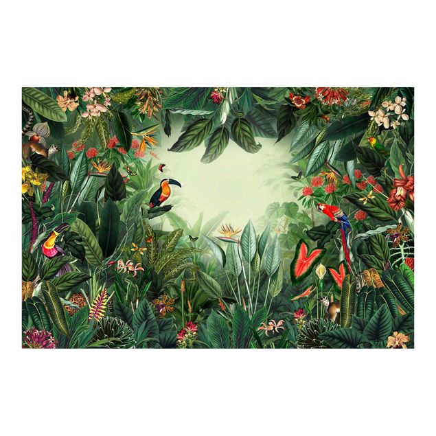 Papel pintado vintage Vintage Colorful Jungle