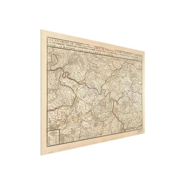 Cuadro de mapamundi Vintage Map France