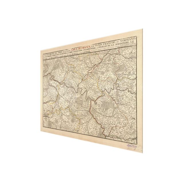Cuadros modernos Vintage Map France