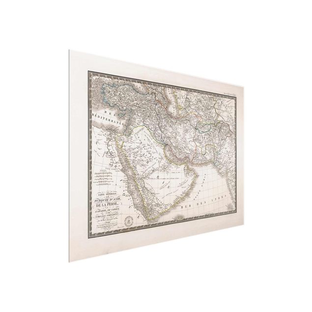 Cuadros mapamundi Vintage Map In The Middle East