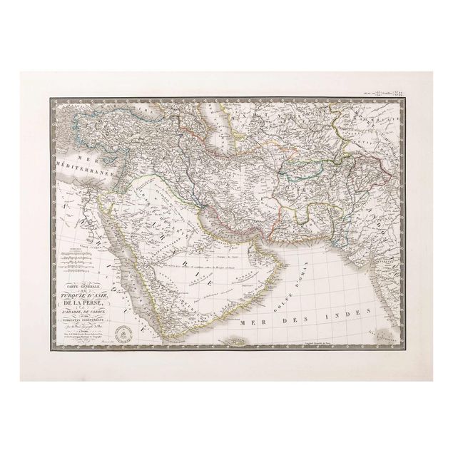 Cuadros Haase Vintage Map In The Middle East