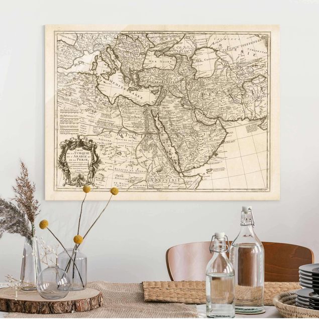 Decoración cocina Vintage Map The Middle East