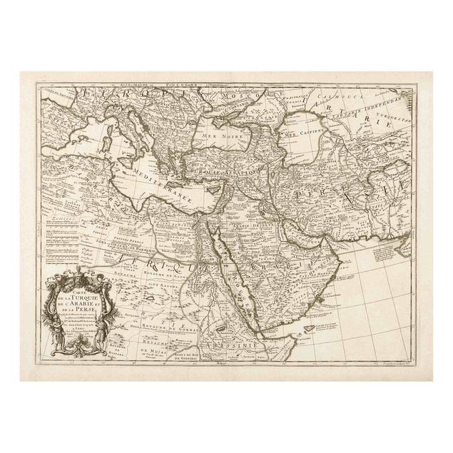 Cuadros Haase Vintage Map The Middle East