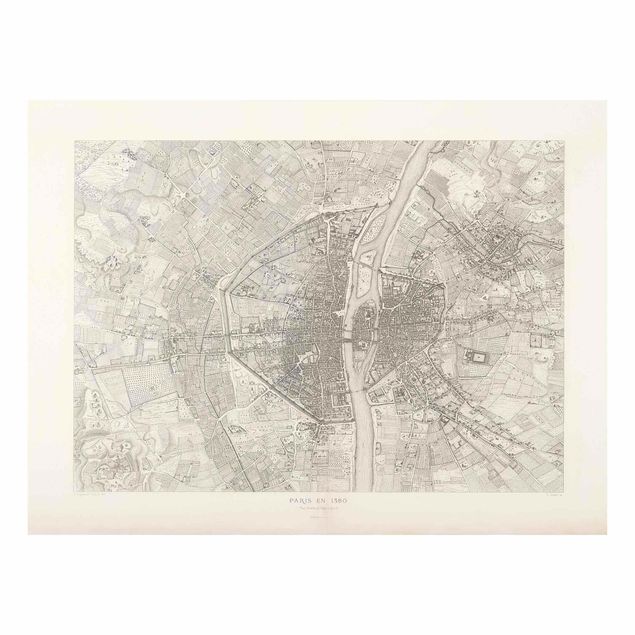Cuadros mapamundi Vintage Map Paris