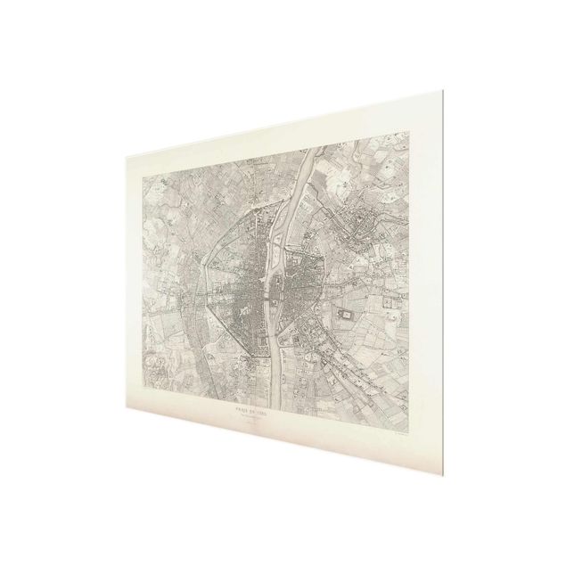 Cuadros famosos Vintage Map Paris