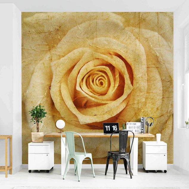 Papel pintado salón moderno Vintage Rose