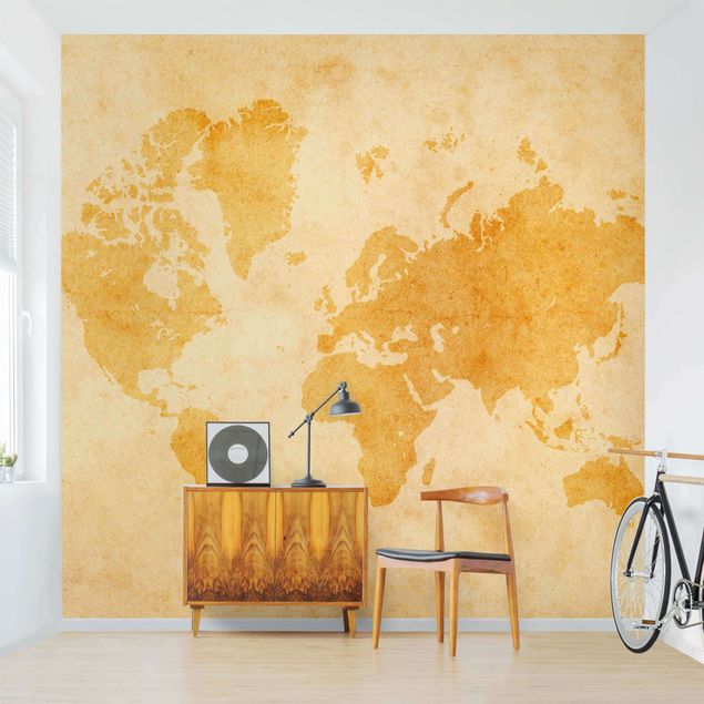 Papel pintado salón moderno Vintage World Map