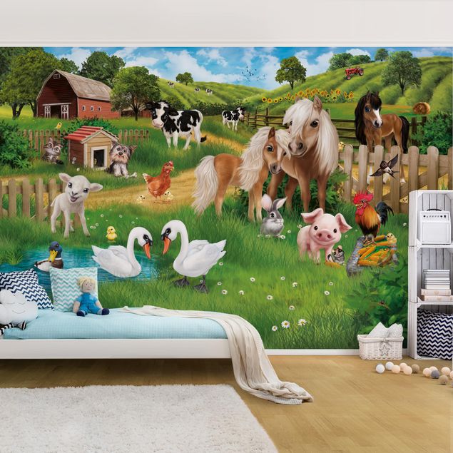 Papel pintado perros Animal Club International - Farm Animals