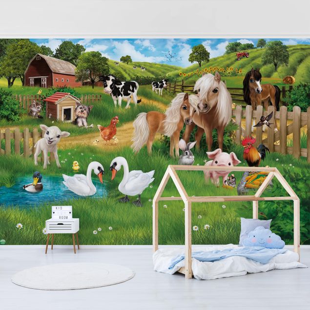 Papeles pintados modernos Animal Club International - Farm Animals