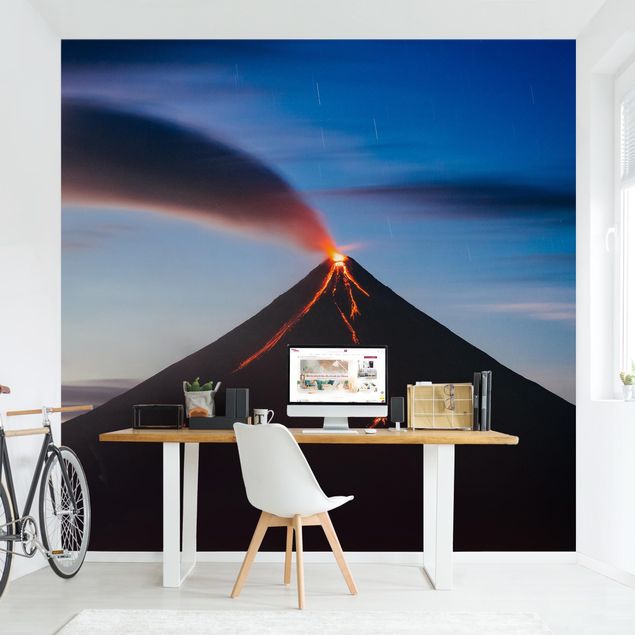 Papel pintado salón moderno Volcano