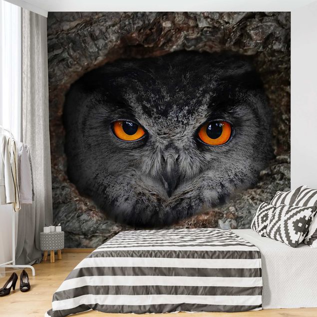 Papel pintado salón moderno Watching Owl
