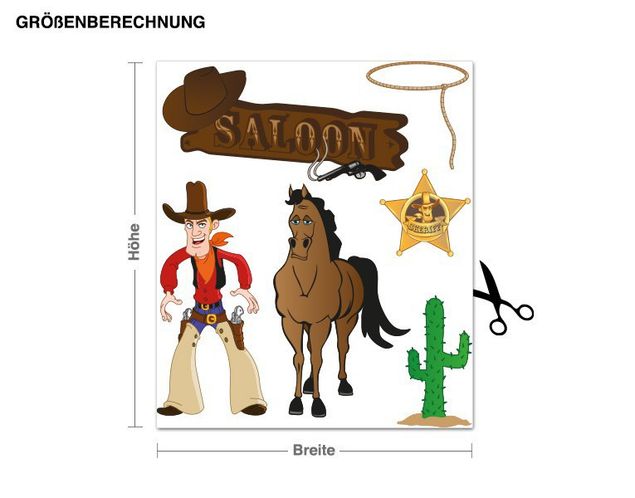 Vinilo caballo Cowboy Set