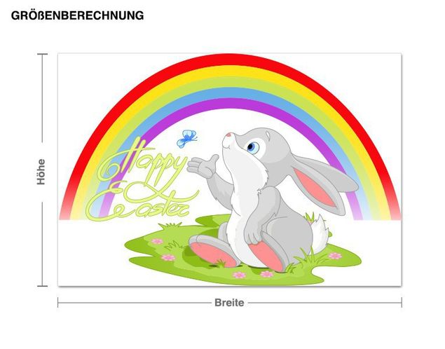 Vinilos de arcoíris Happy Easter Bunny
