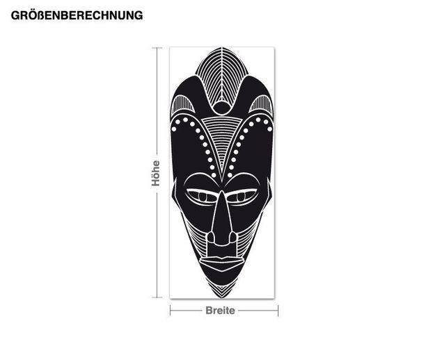 Vinilos de pared África African warrior mask