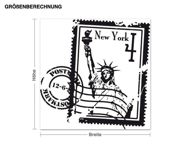 Vinilo nueva york Stamp New York
