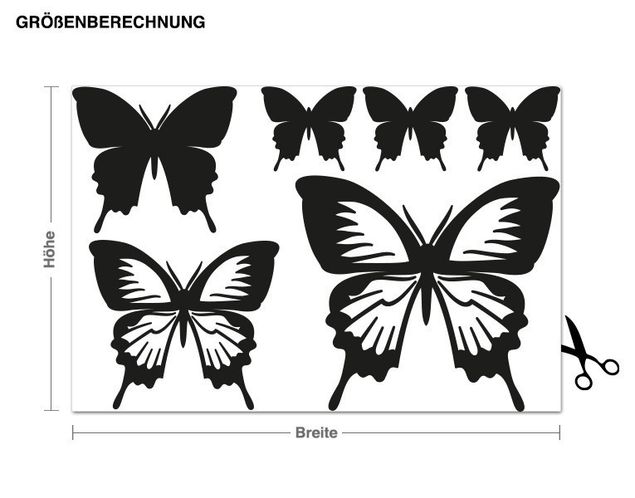 Decoración de cocinas Complementery Set Butterflies
