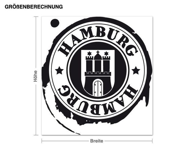 Vinilo ciudades Hamburg Logo Design