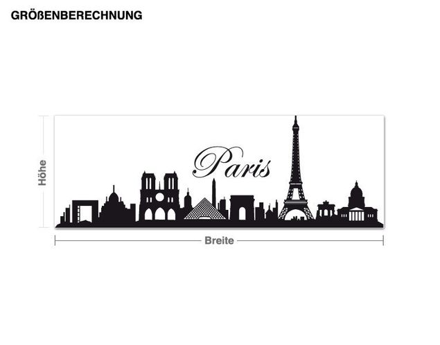 Vinilo torre eiffel Paris skyline
