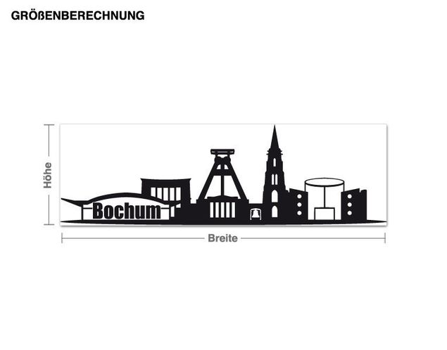 Vinilo ciudades Skyline Bochum