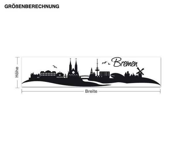 Vinilo ciudades Bremen Skyline with Lettering