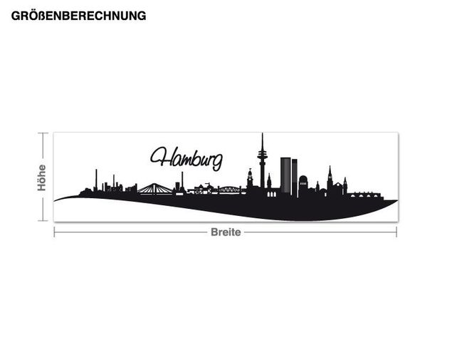 Vinilos de pared Alemania Skyline Hamburg
