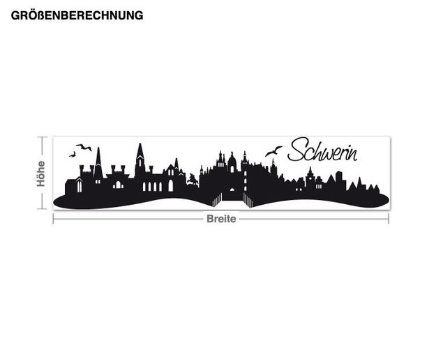 Vinilo ciudades Skyline Schwerin