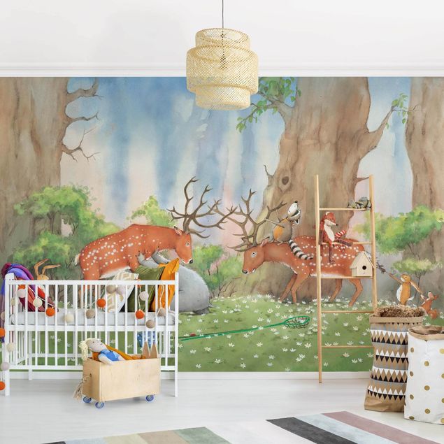 Decoración habitación infantil Vasily Raccoon - Vasily Helps The Deer