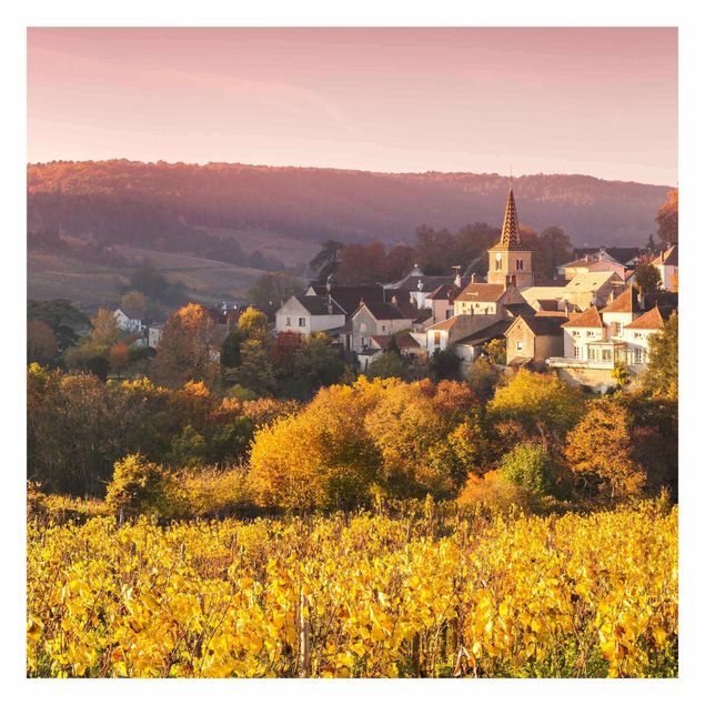Papel pintado tonos amarillos Vineyards In France