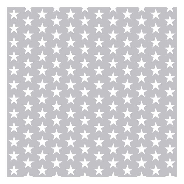Papeles pintados White Stars On Grey Background