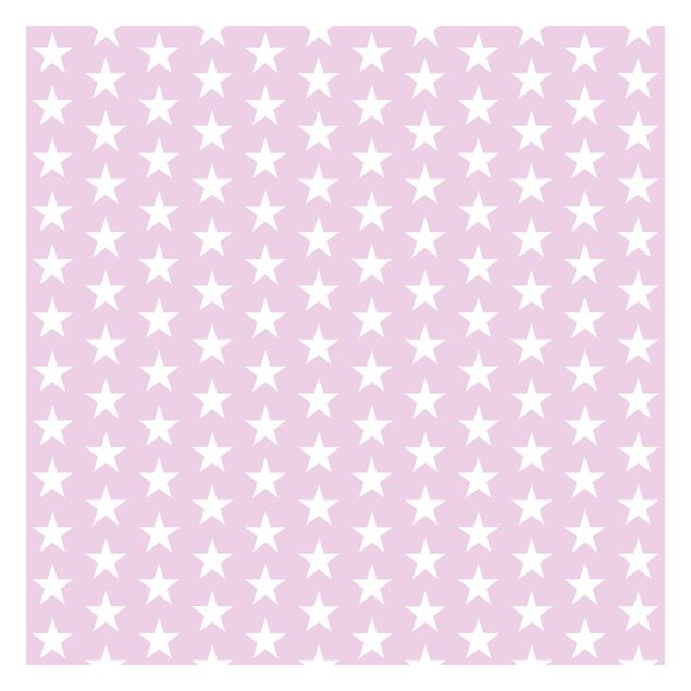 Papel pintado White Stars On Light Pink