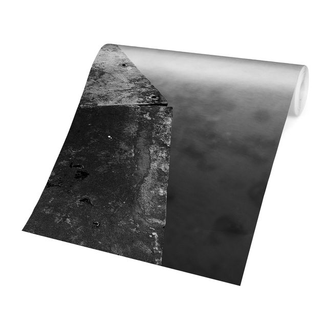 Papel pintado paisajes naturales Great Pier In Black And White