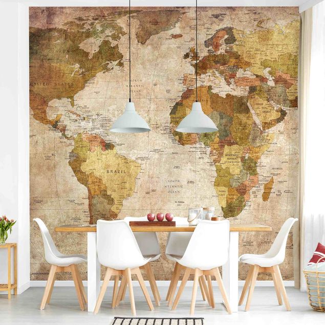 Papeles pintados modernos World map