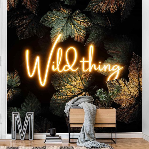 Papel pintado salón moderno Wild Thing Golden Leaves
