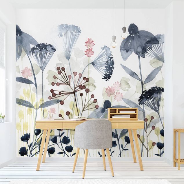 Papel pintado salón moderno Wildflower Watercolour I