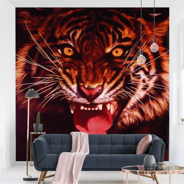 Papel pintado infantil animales Wild Tiger