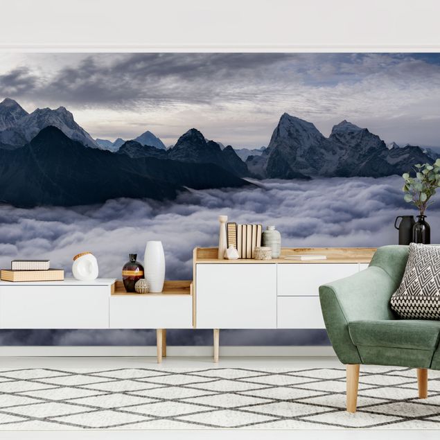 Papel pintado salón moderno Sea Of ​​Clouds In The Himalayas