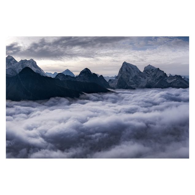 Papel pared azul Sea Of ​​Clouds In The Himalayas
