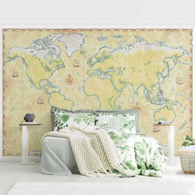Papel pintado salón moderno World Map