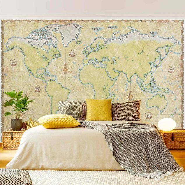 Papel pared mapamundi World Map