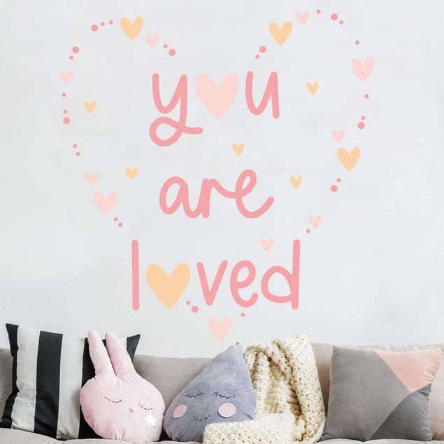 Decoración habitación infantil You Are Loved Heart Light Pink