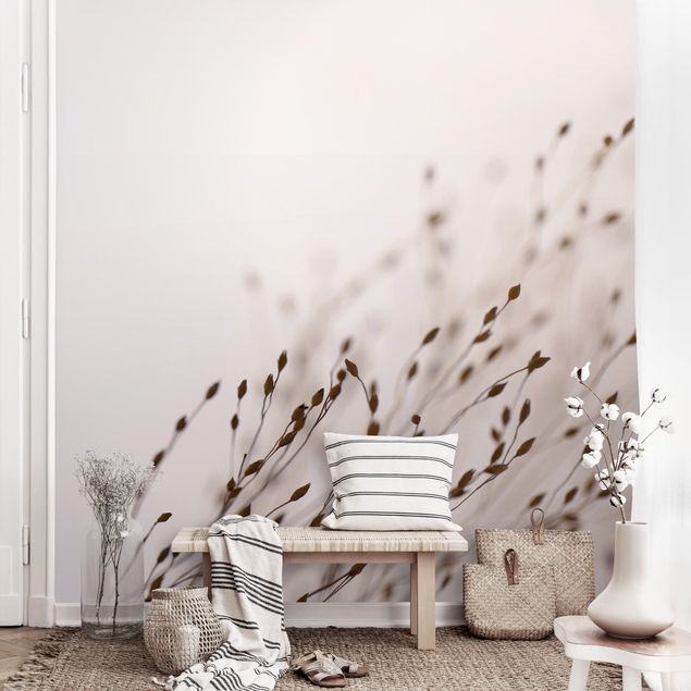 Papel pared flores Soft Grasses In Slipstream