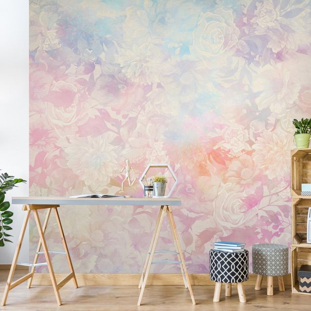 Papel pintado floral Delicate Blossom Dream In Pastel