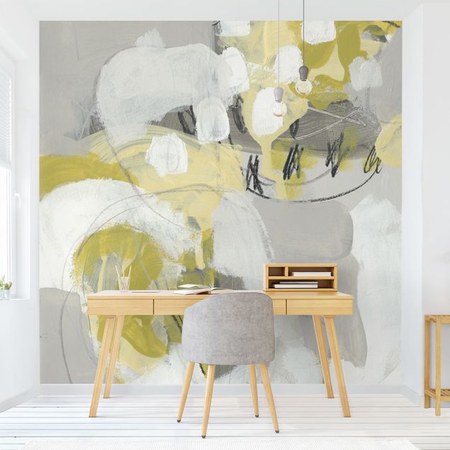Papel pintado salón moderno Lemons In The Mist I