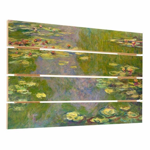 Cuadros de madera flores Claude Monet - Green Waterlilies